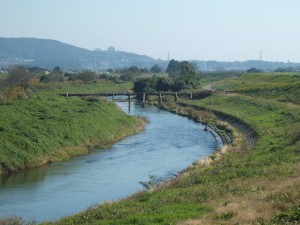 里川の落合橋