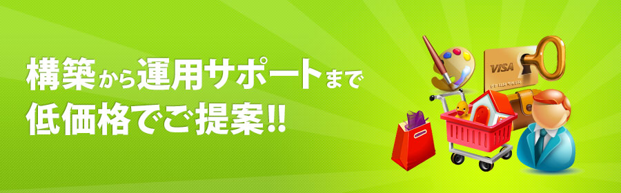 構築から運用サポートまで低価格でご提案!!